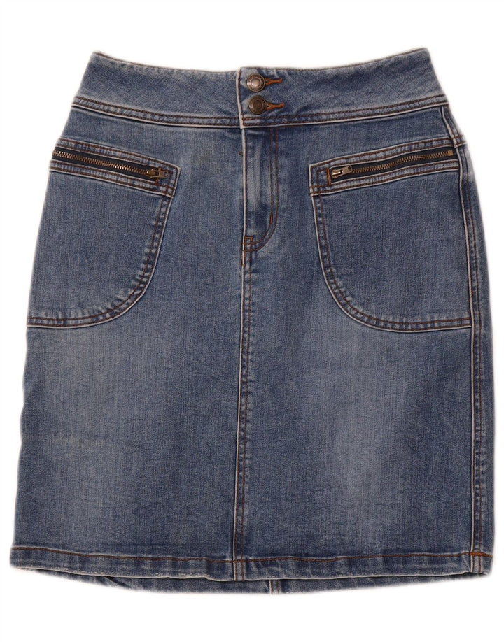 PRANA Womens High Waist Denim Skirt us 2 XS W26 Blue Cotton