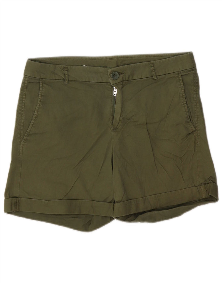 BENETTON Womens Chino Shorts UK 10 Small W30 Khaki Cotton