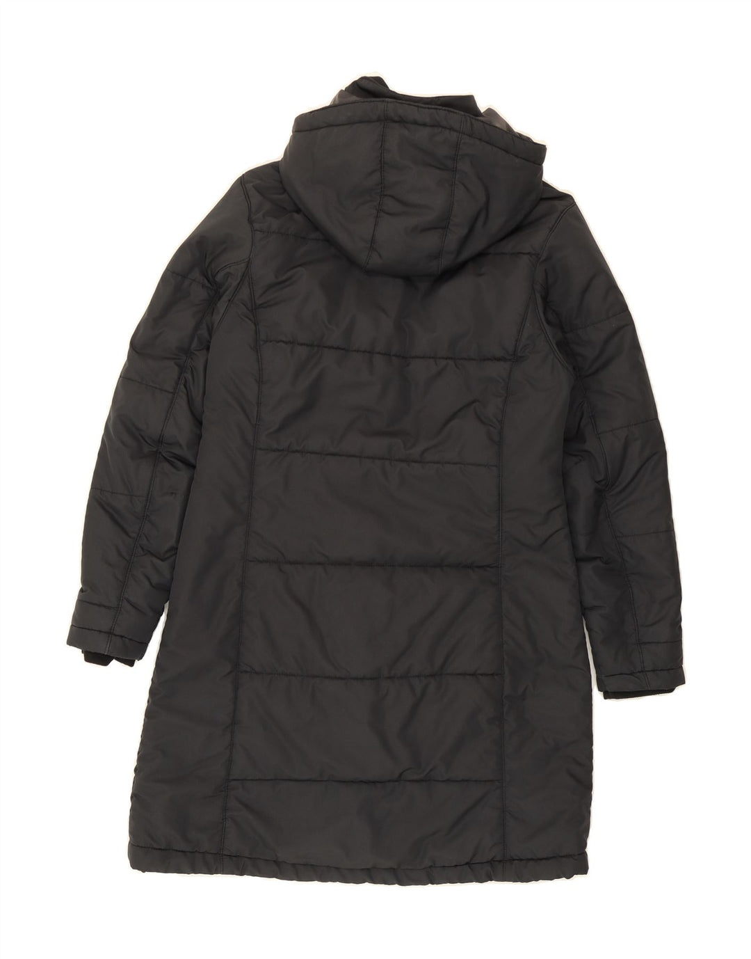 JACK WOLFSKIN Womens Hooded Padded Coat UK 10 Small Grey Polyester Vintage Jack Wolfskin and Second-Hand Jack Wolfskin from Messina Hembry 