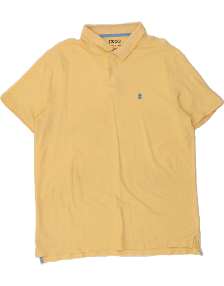 IZOD Mens Stretch Polo Shirt Large Yellow Cotton Vintage Izod and Second-Hand Izod from Messina Hembry 