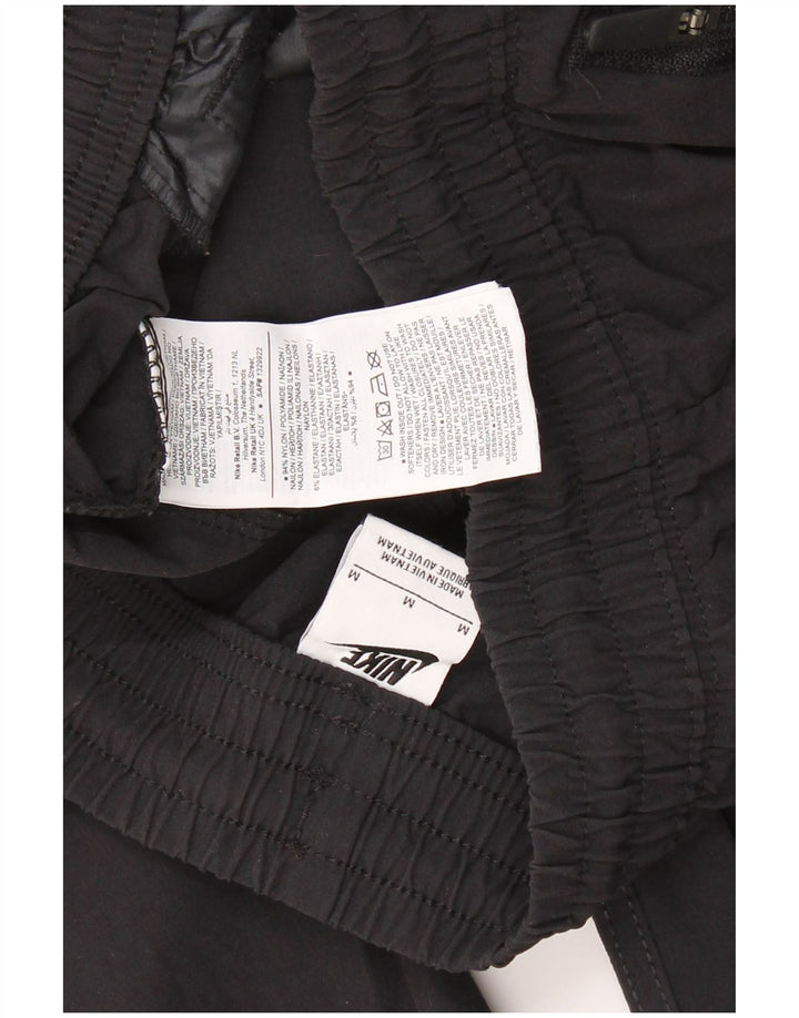 NIKE Mens Cargo Tracksuit Trousers Joggers Medium Black Nylon