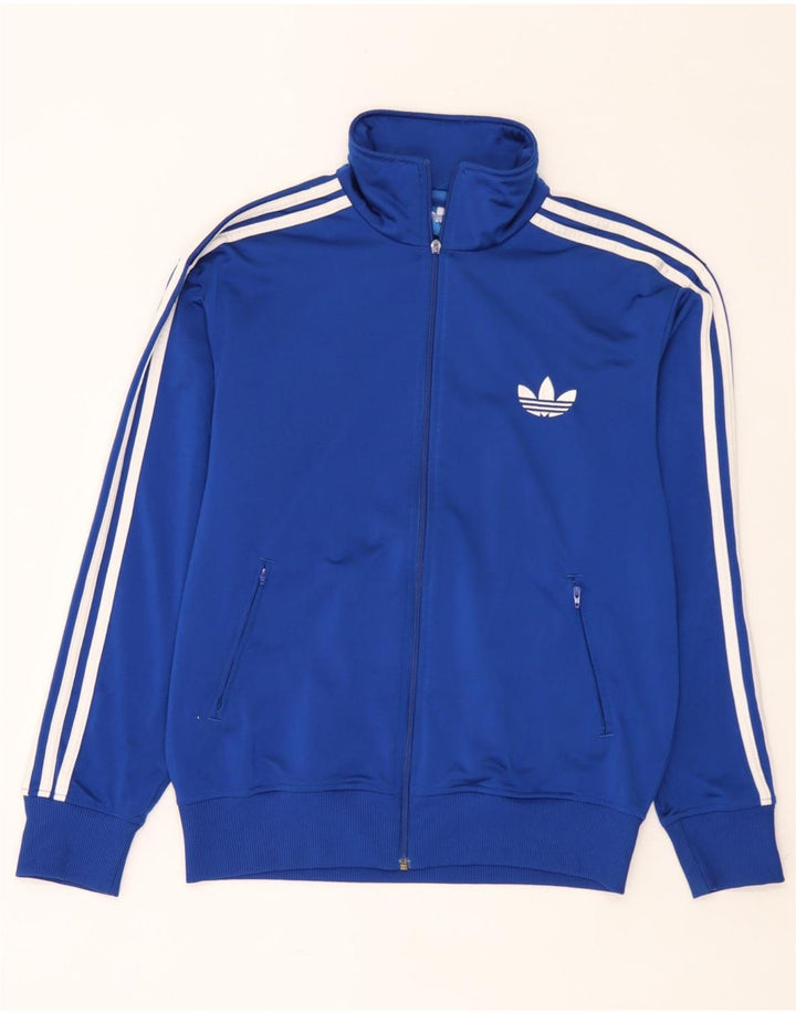 Adidas Mens Tracksuit Top Jacket Medium Blue Polyester