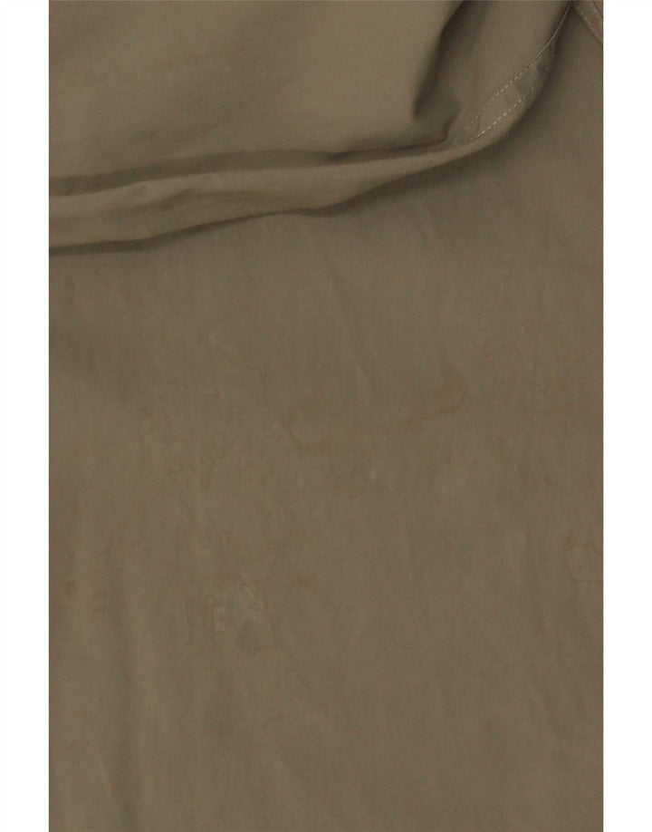Calvin Klein Mens Modern Fit Shirt Small Khaki Cotton