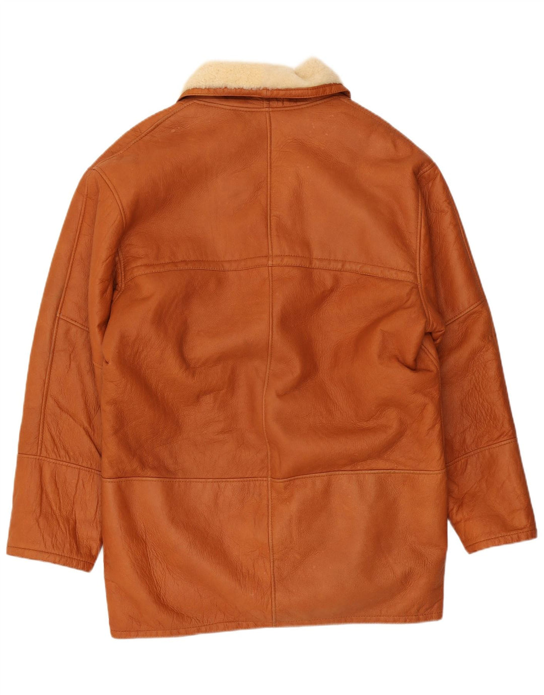 VINTAGE Mens Shearling Overcoat IT 50 Large Brown Shearling