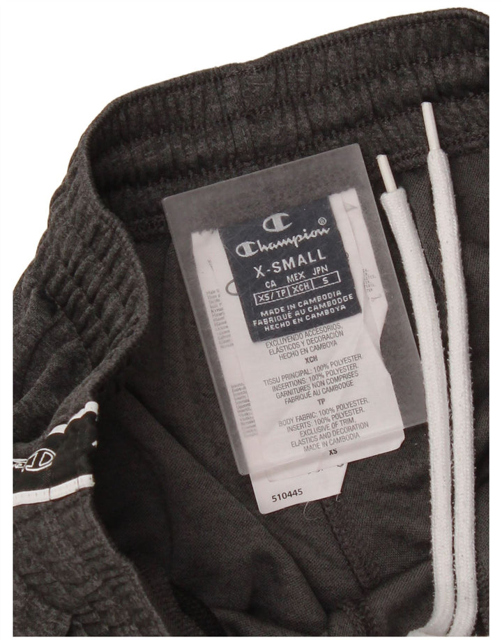 Champion Mens Graphic Tracksuit Trousers Joggers XS  Grey Polyester