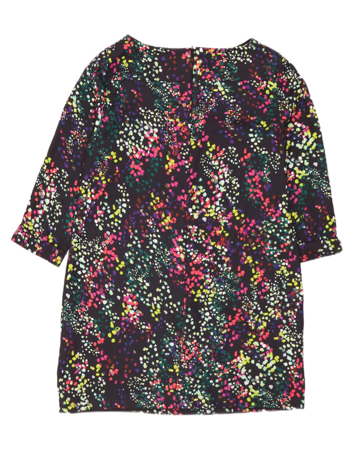 COAST Womens 3/4 Sleeve Shift Dress UK 10 Small Multicoloured Spotted