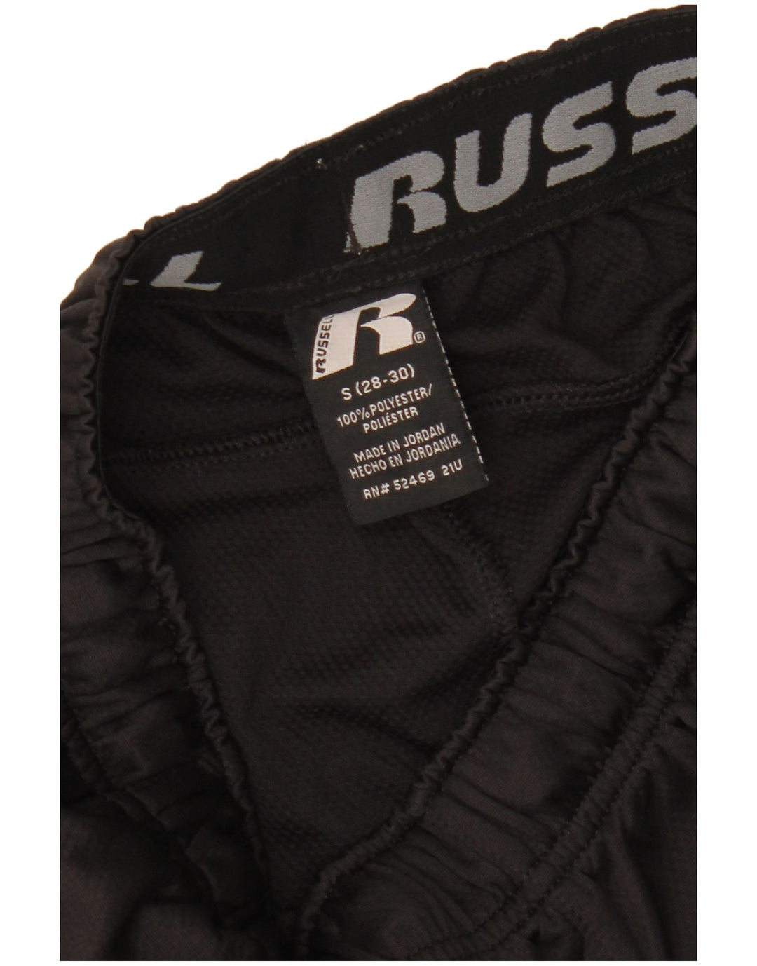 RUSSELL ATHLETIC Mens Dri-Power Sport Shorts Small Black Polyester
