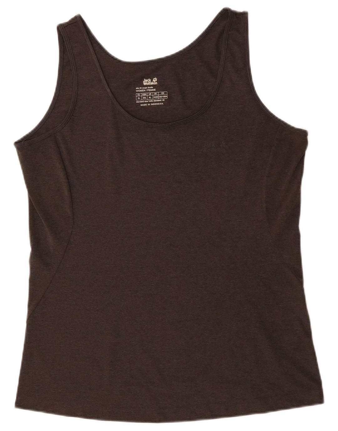 Jack Wolfskin Womens Vest Top UK 18/20 XL Grey Polyester