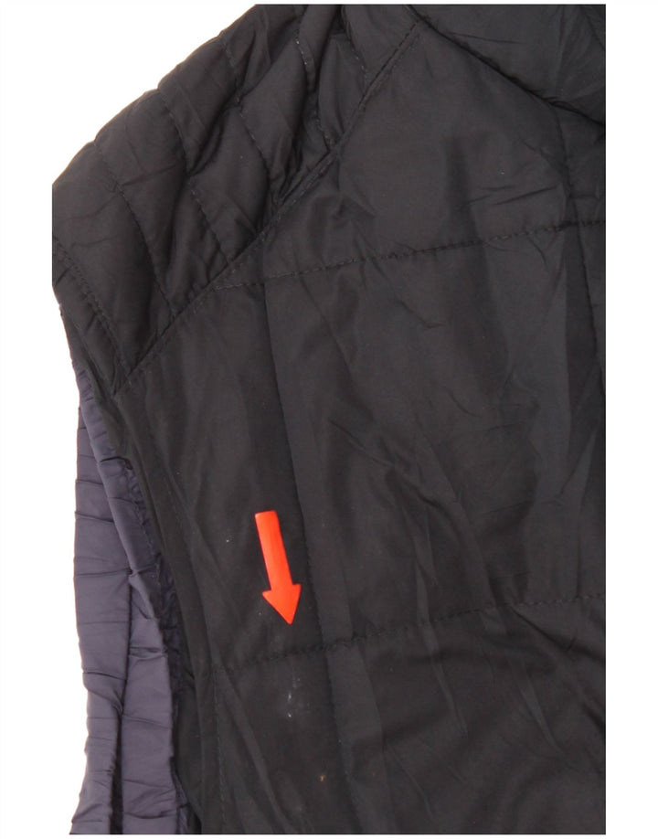 Massimo Dutti Mens Padded Gilet UK 44 2XL Navy Blue Polyester