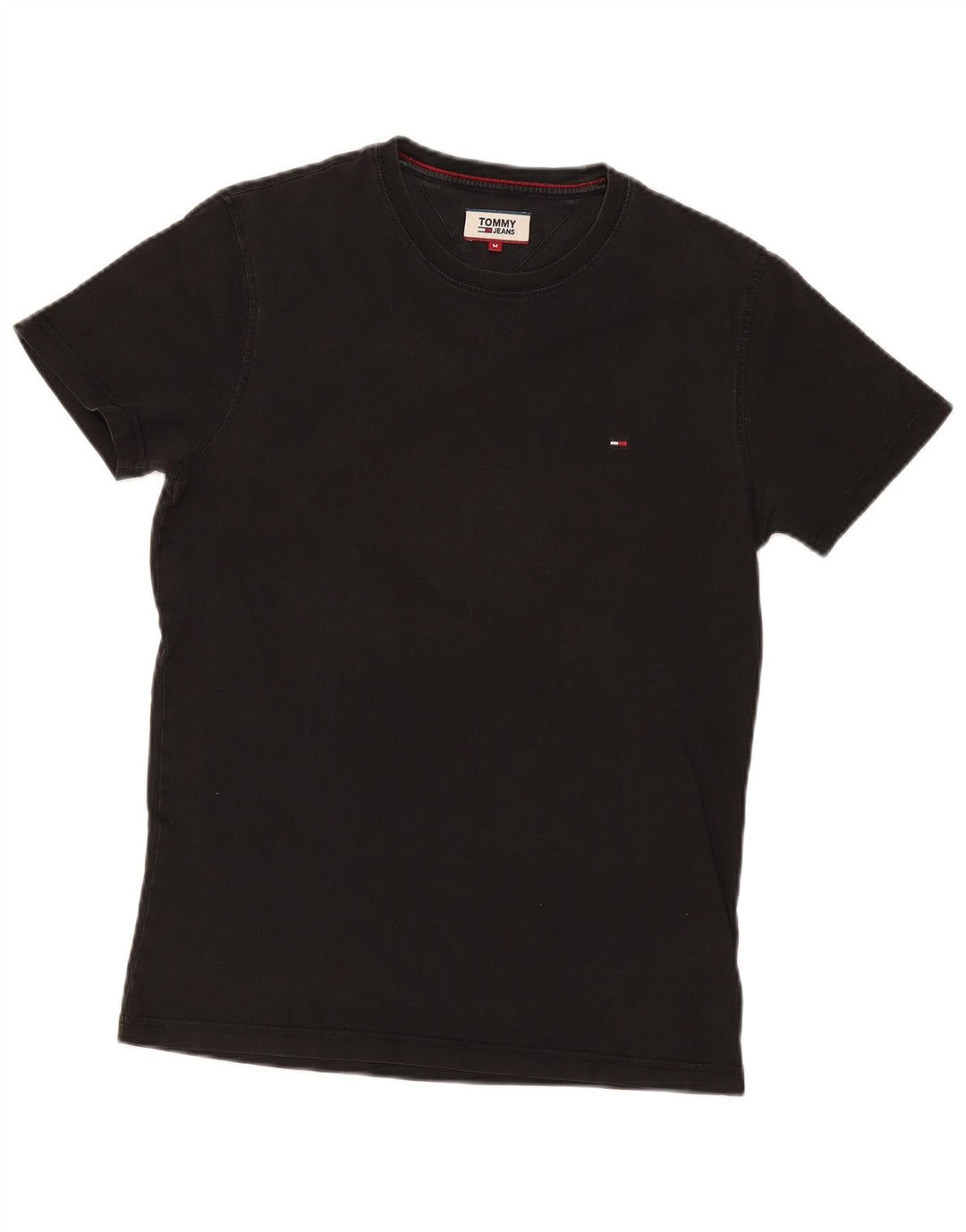 Tommy Hilfiger Mens T-Shirt Top Medium Black Cotton