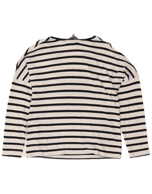 LAURA ASHLEY Womens Blouse Top UK 16 Large  White Striped Cotton