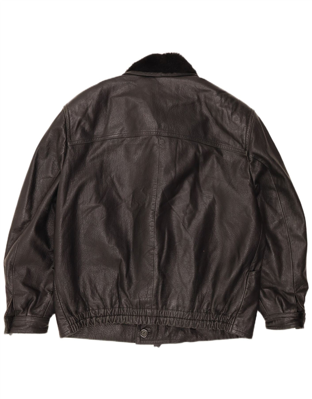 Fibok Mens Leather Jacket IT 54 2XL Black Leather