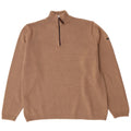 Canadiens Mens Zip Neck Jumper Sweater Large Brown Wool