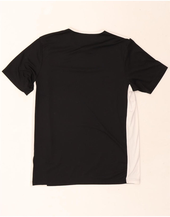 ADIDAS Mens Climalite T-Shirt Top Large Black Colourblock Polyester Vintage Adidas and Second-Hand Adidas from Messina Hembry 