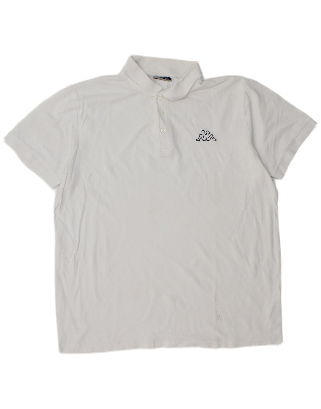 KAPPA Mens Polo Shirt Large White Cotton