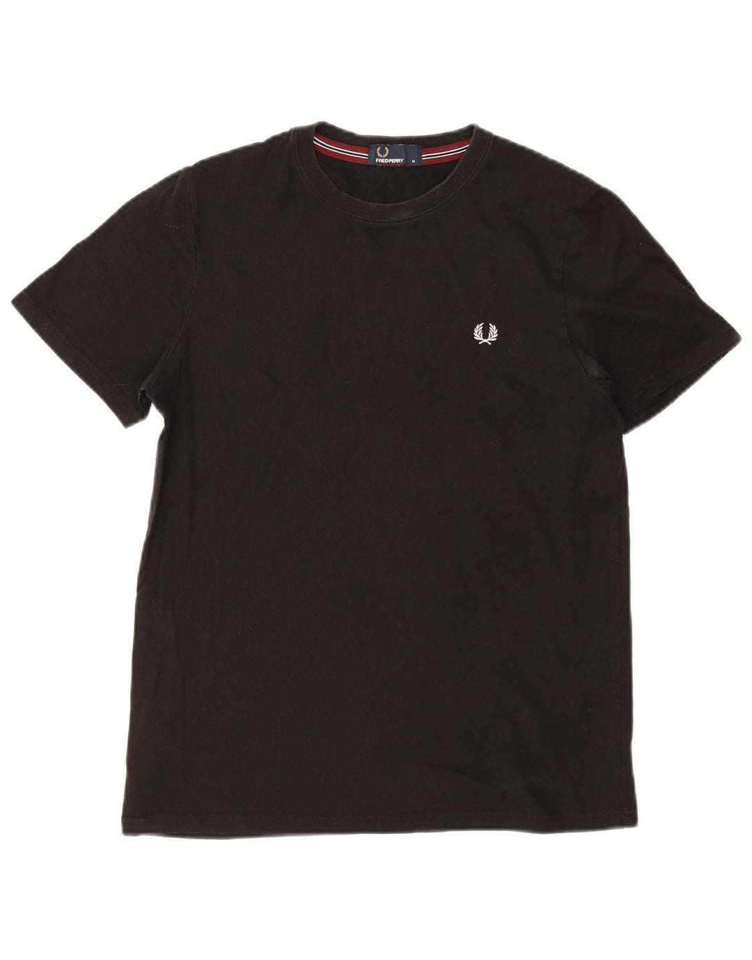 Fred Perry Mens T-Shirt Top Medium Black Cotton