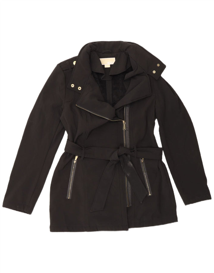 Michael Kors Womens Military Jacket UK 10 Small Black Polyester