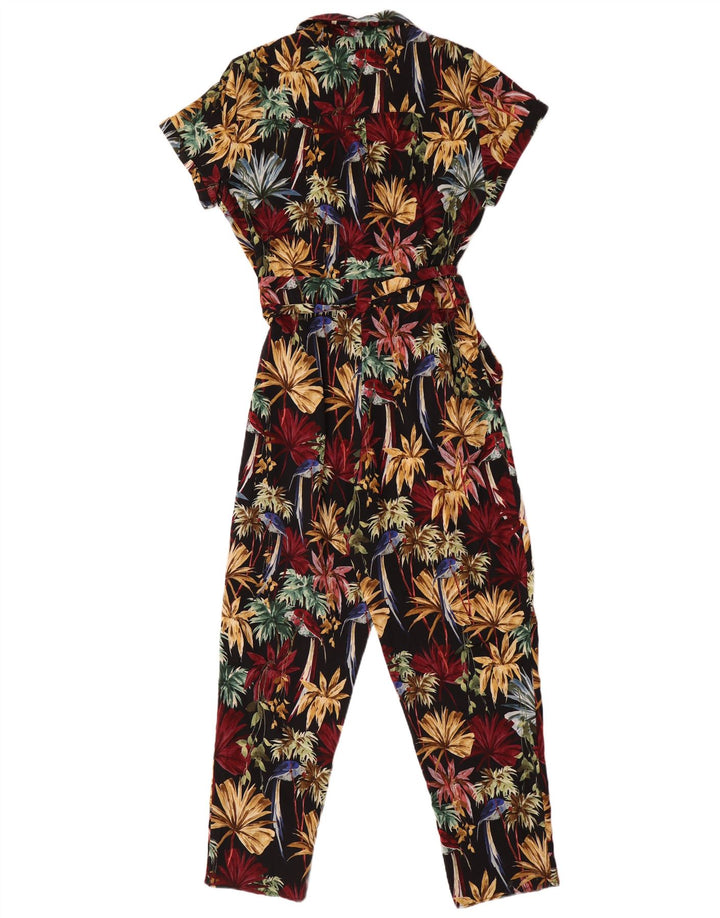 Zara Womens Jumpsuit UK 14 Medium Multicoloured Floral Hawaiian