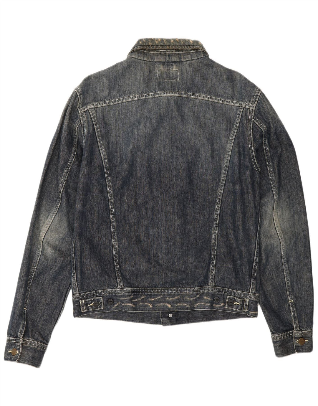 Lee Womens Denim Jacket UK 14 Medium Blue Cotton