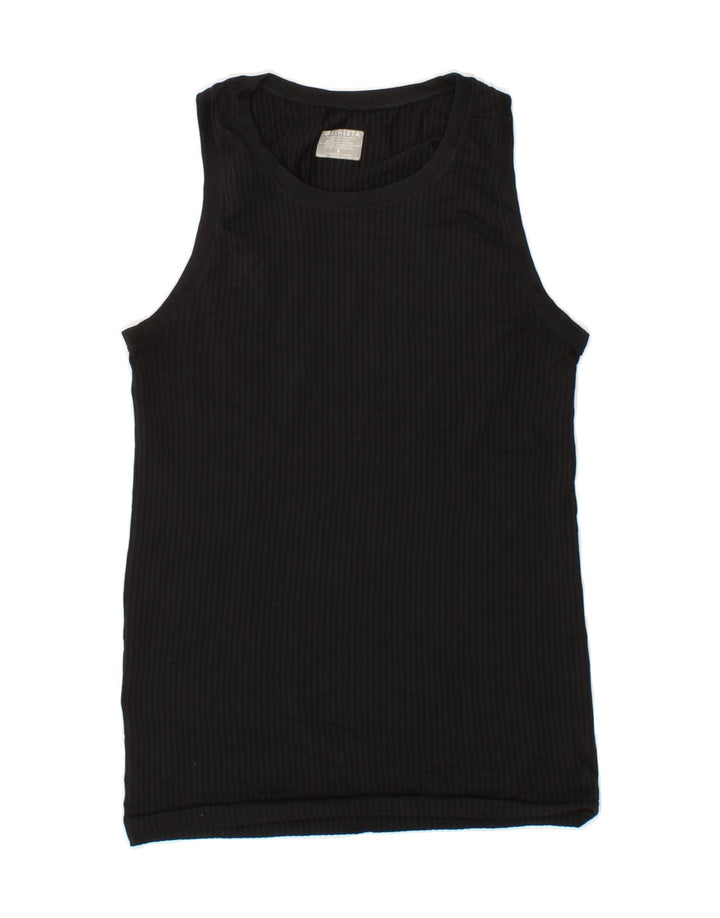 ATHLETA Womens Vest Top UK 10 Small Black Striped Polyester Vintage Athleta and Second-Hand Athleta from Messina Hembry 