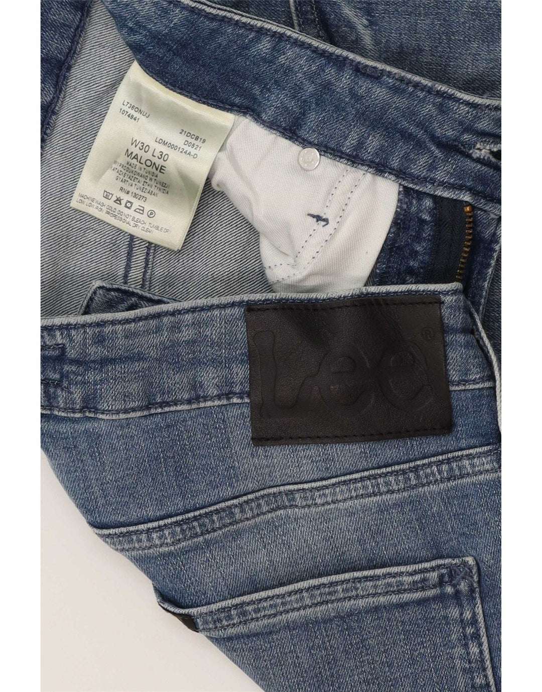 Lee Womens Malone Slim Jeans W30 L26 Blue Cotton