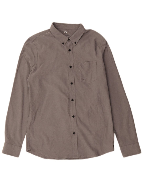 Oakley Mens Slim Fit Shirt Medium Grey Polyester