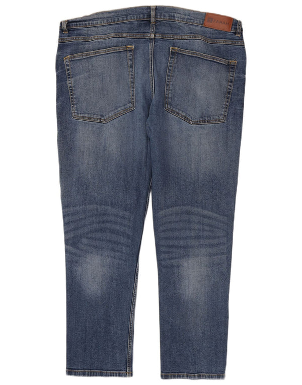 Farah Mens Slim Jeans W40 L30 Blue Cotton