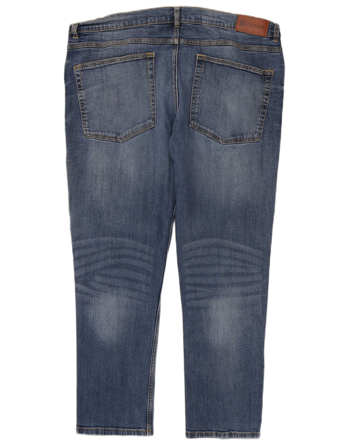 Farah Mens Slim Jeans W40 L30 Blue Cotton