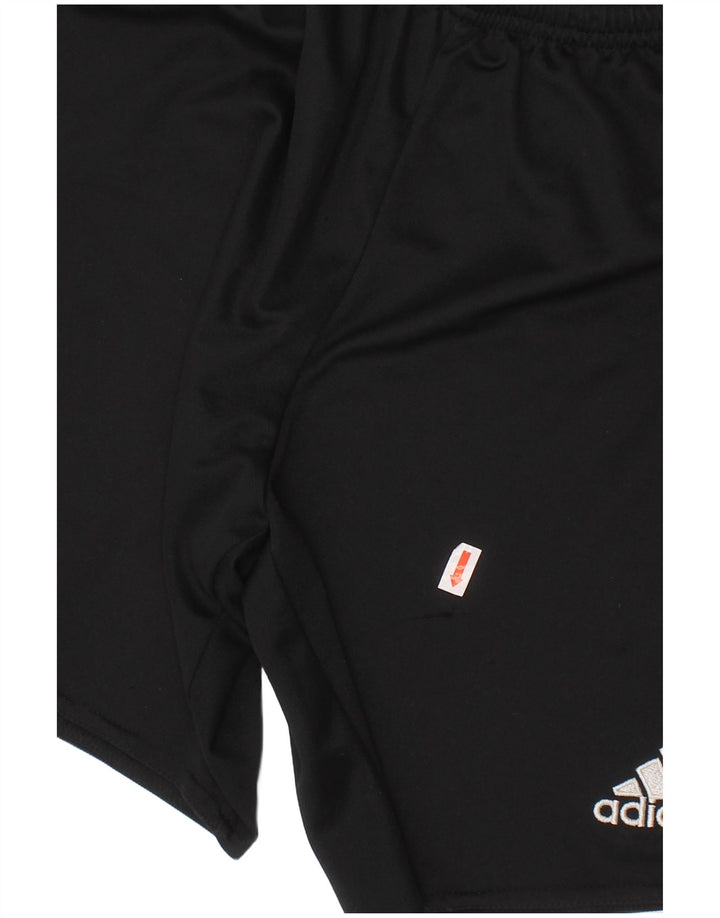 ADIDAS Boys Climalite Sport Shorts 7-8 Years XS Black Polyester