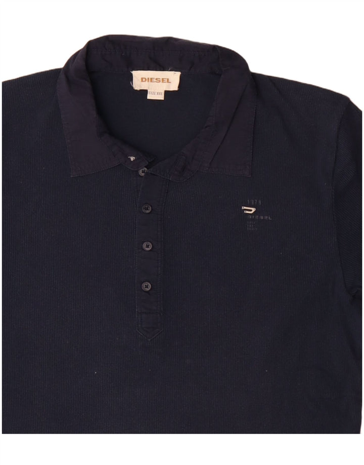 DIESEL Mens Polo Shirt 2XL Navy Blue