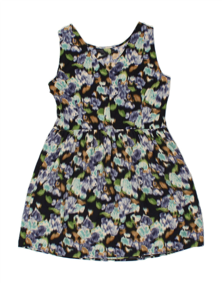 VINTAGE Womens Sleeveless A-Line Dress UK 10 Small Multicoloured Polyester Vintage Vintage and Second-Hand Vintage from Messina Hembry 