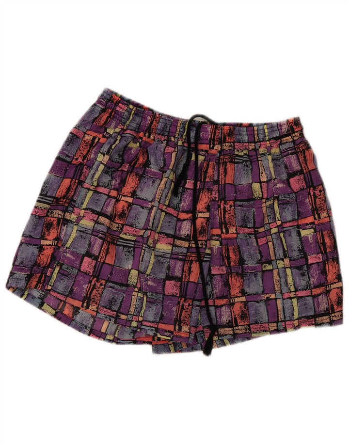 Santostefano Mens Swimming Shorts Small Multicoloured Geometric Polyamide