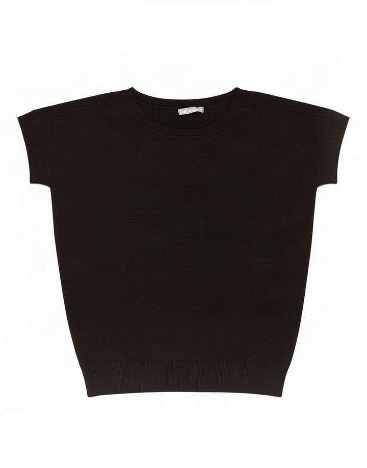 Marks & Spencer Womens Oversized Blouse Top UK 8 Small Black Acrylic