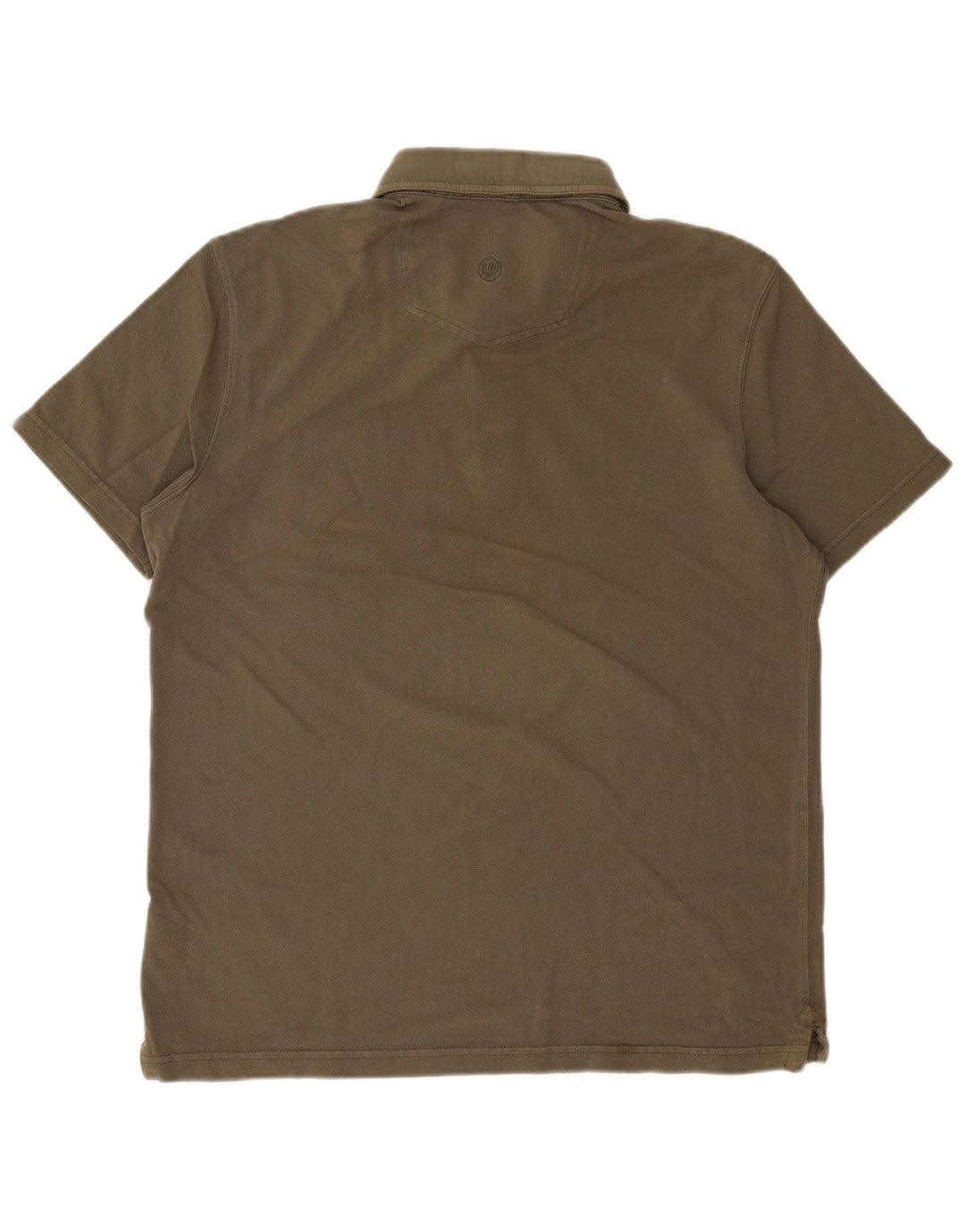 FAT FACE Mens Polo Shirt Large Khaki Cotton