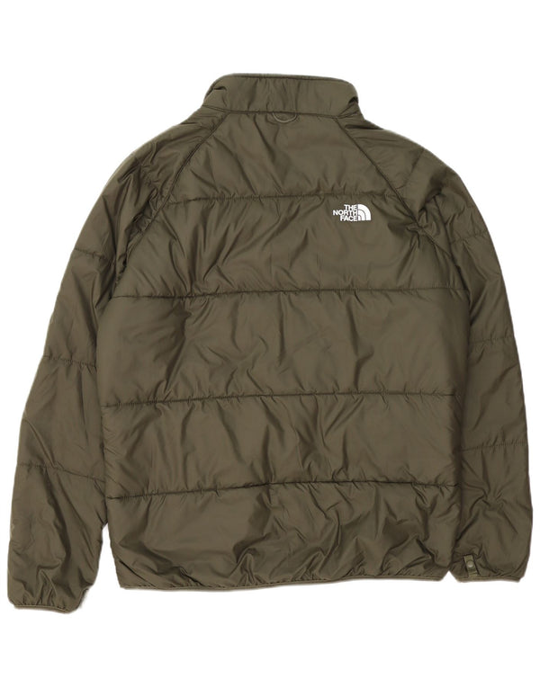 The North Face Mens Graphic Liner Padded Jacket UK 40 Large Green Polyester