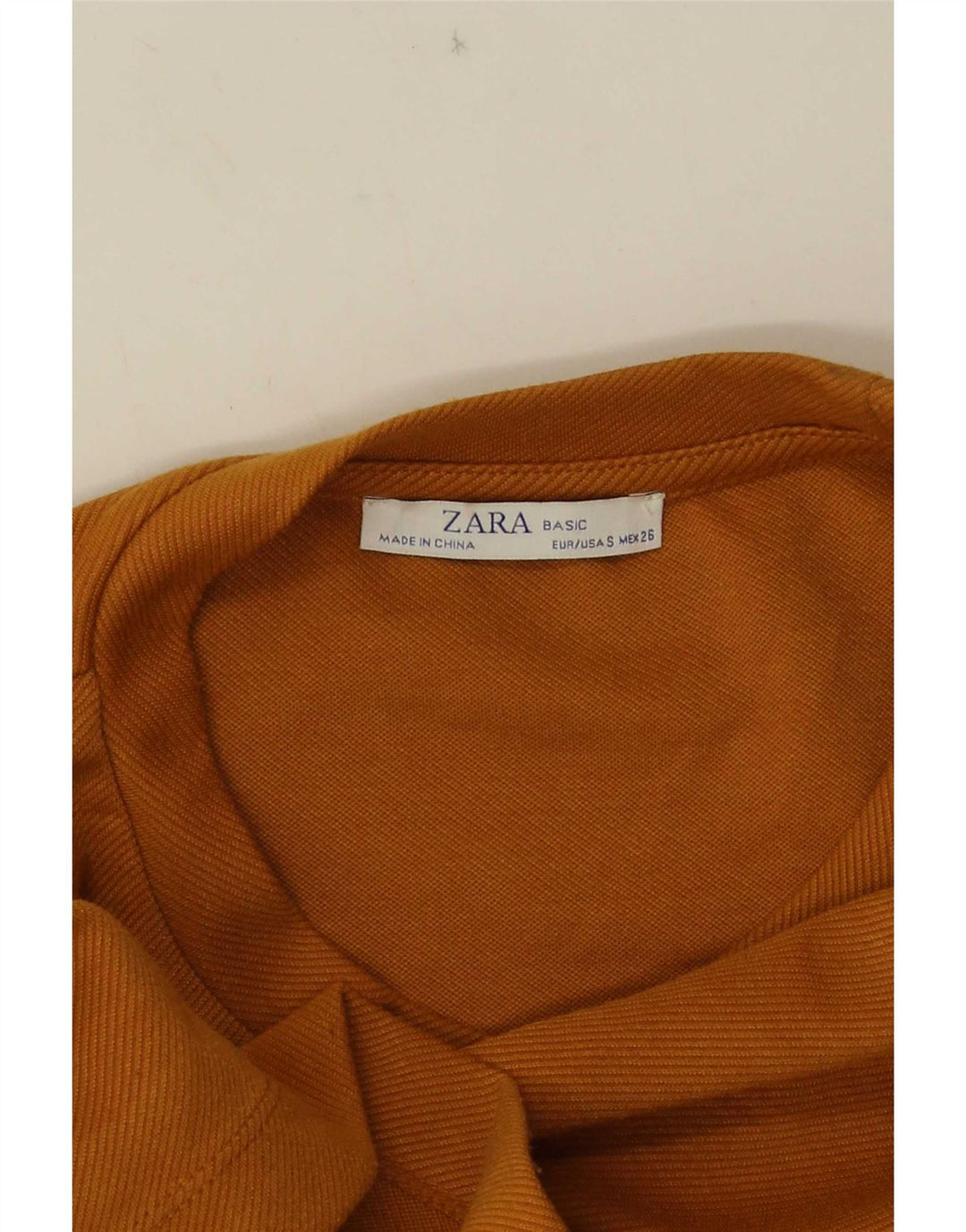 Zara Womens Top Long Sleeve UK 10 Small Orange