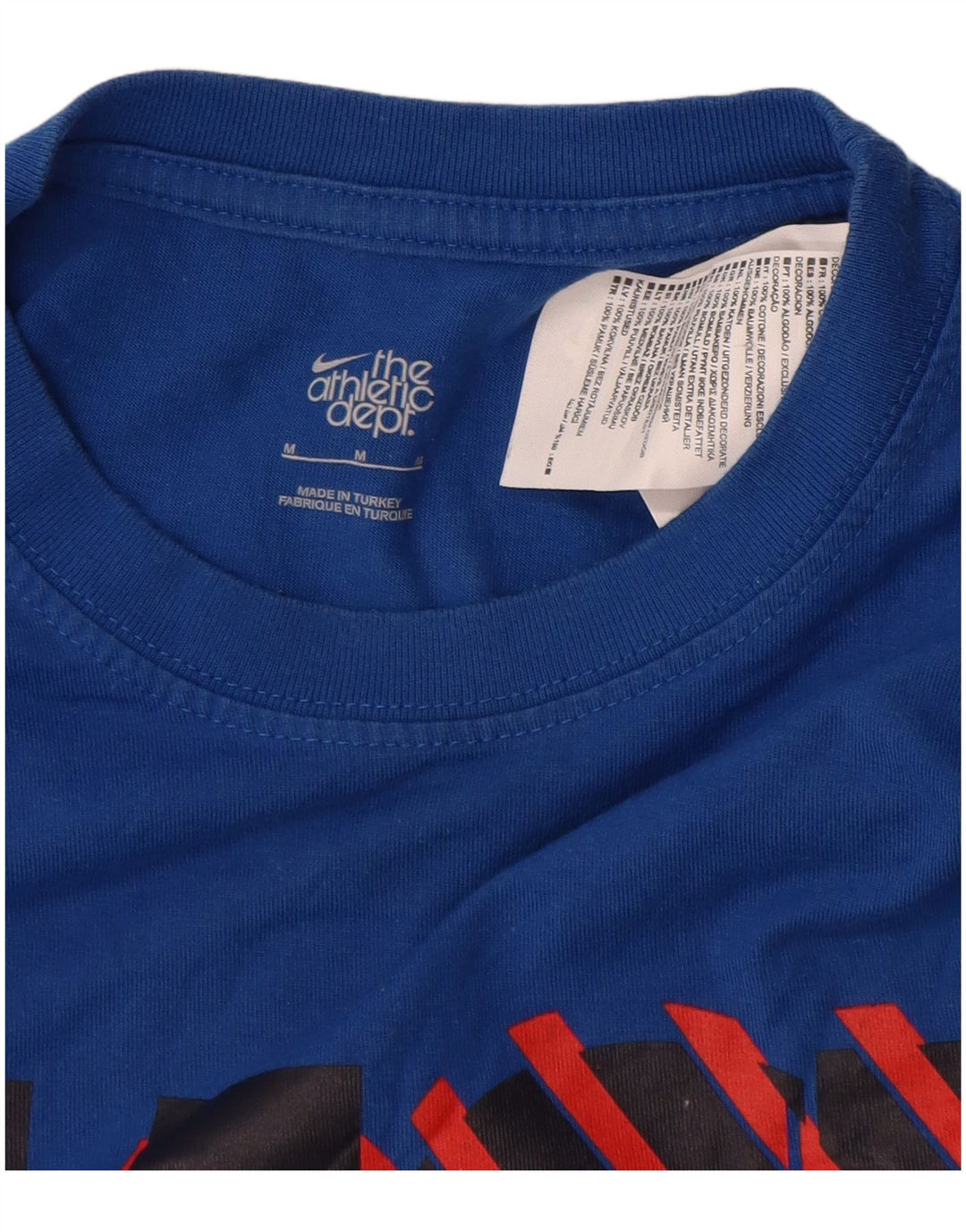 Nike Mens Graphic T-Shirt Top Medium Blue Cotton