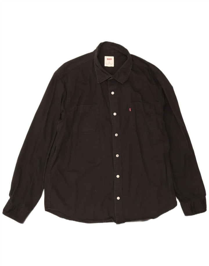 Levi's Mens Shirt 2XL Black Cotton