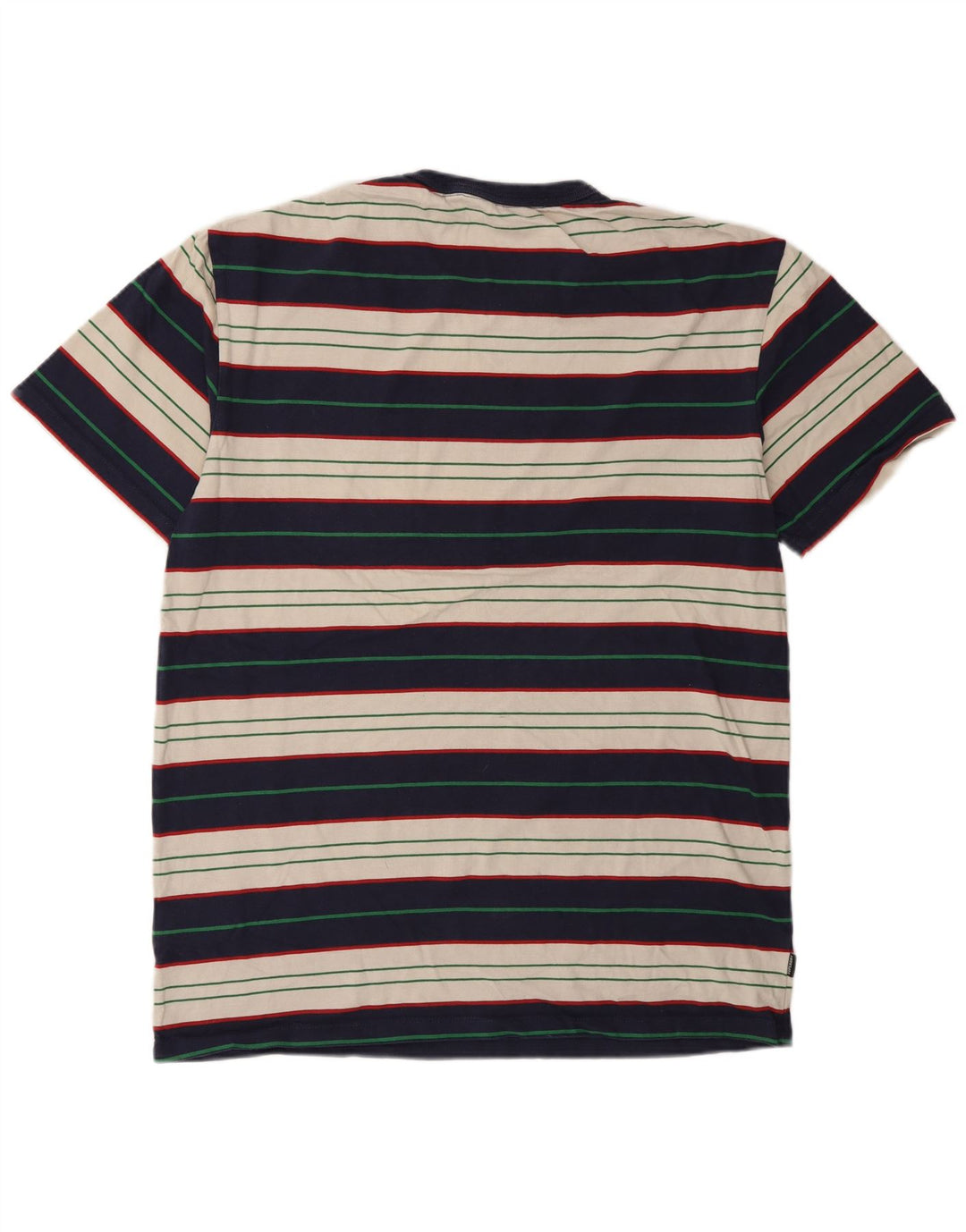 Superdry Mens T-Shirt Top Large Multicoloured Striped Cotton