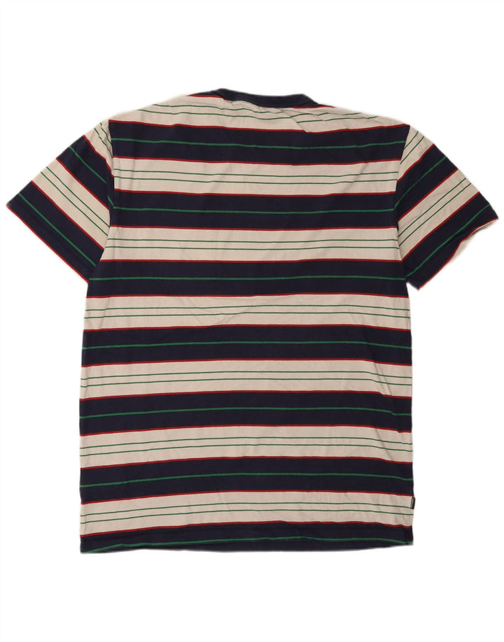 Superdry Mens T-Shirt Top Large Multicoloured Striped Cotton