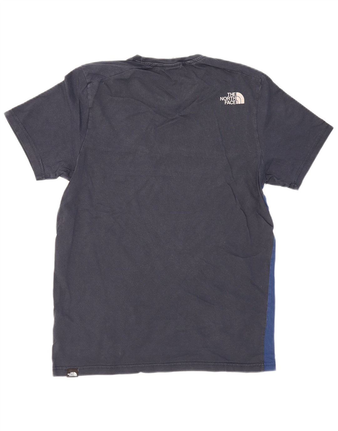 THE NORTH FACE Mens Graphic T-Shirt Top Small Blue Colourblock Cotton