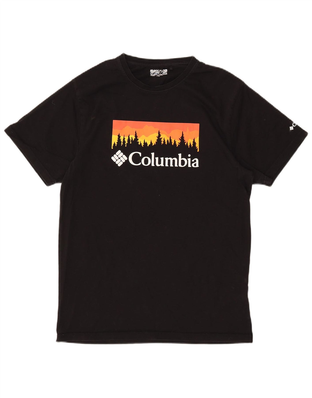 Columbia Mens Graphic T-Shirt Top Medium Black Cotton