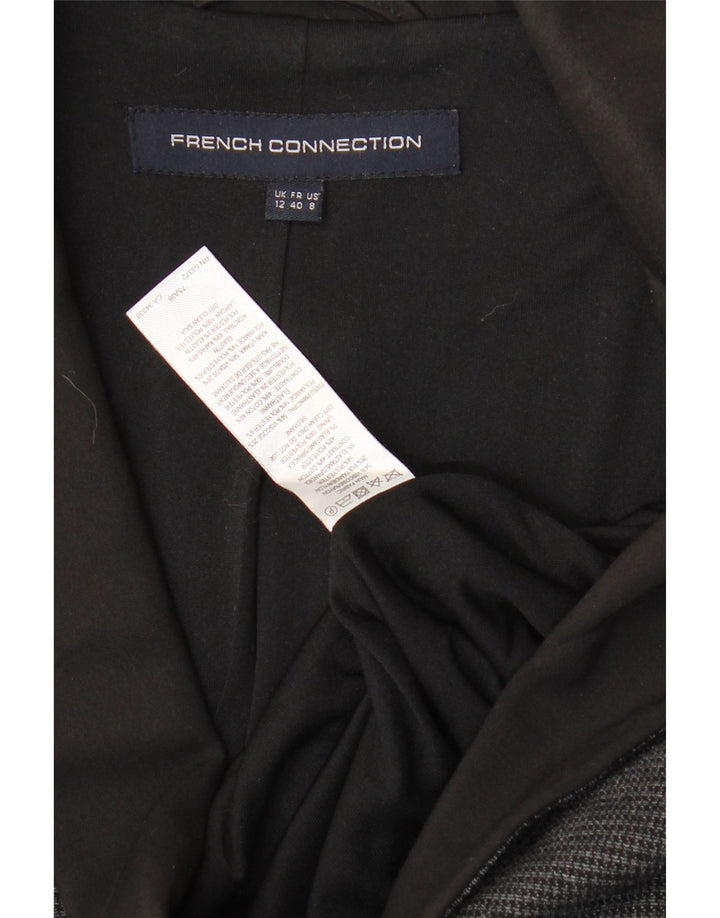 French Connection Womens Blazer Jacket UK 12 Medium Grey Houndstooth