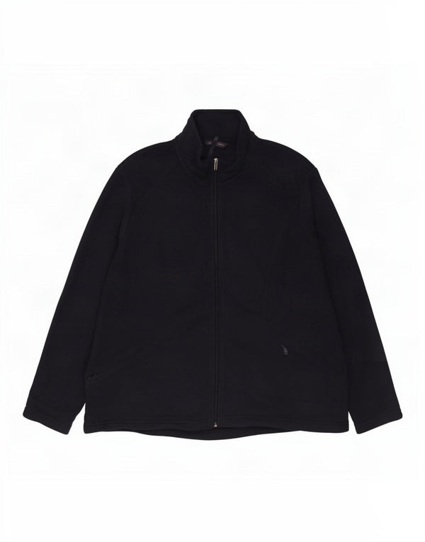 Marks & Spencer Womens Fleece Jacket UK 20 2XL Navy Blue Polyester
