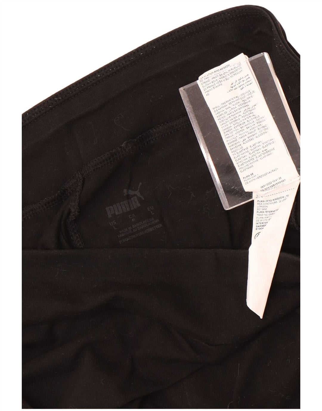 Puma Womens Leggings UK 14 Large Black Cotton