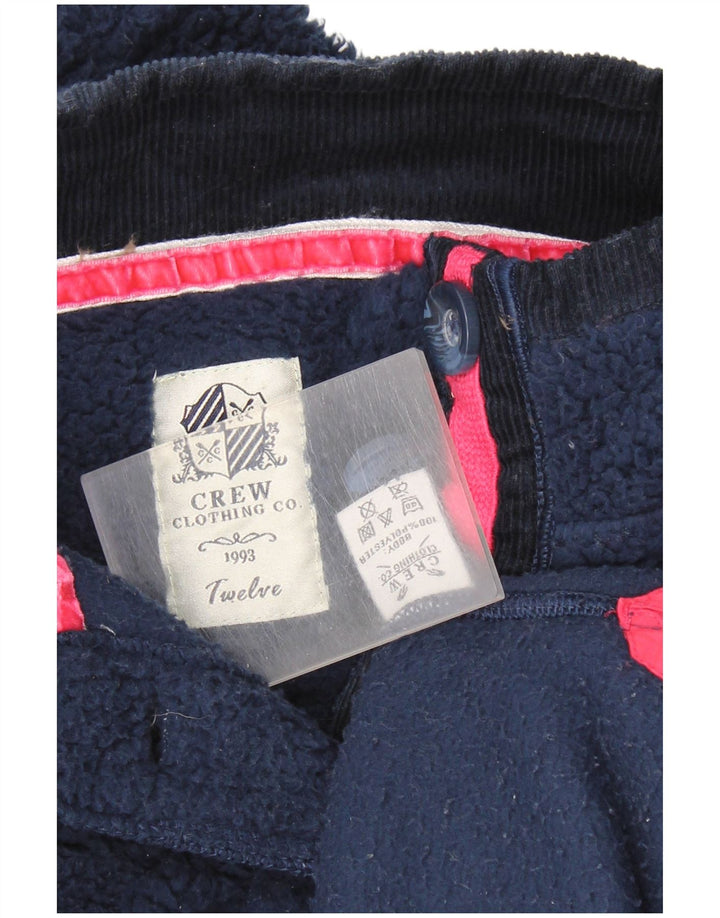 Crew Clothing Womens Fleece Jumper UK 12 Medium Navy Blue Polyester