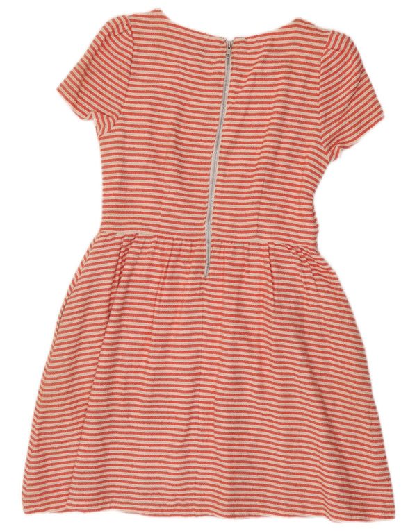 Juicy Couture Womens A-Line Dress UK 10 Small Red Striped Cotton
