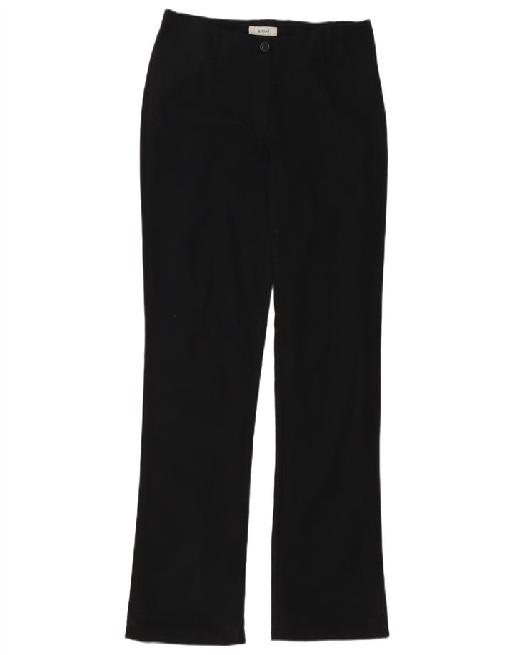 Replay Womens Straight Casual Trousers W28 L32 Black Polyamide