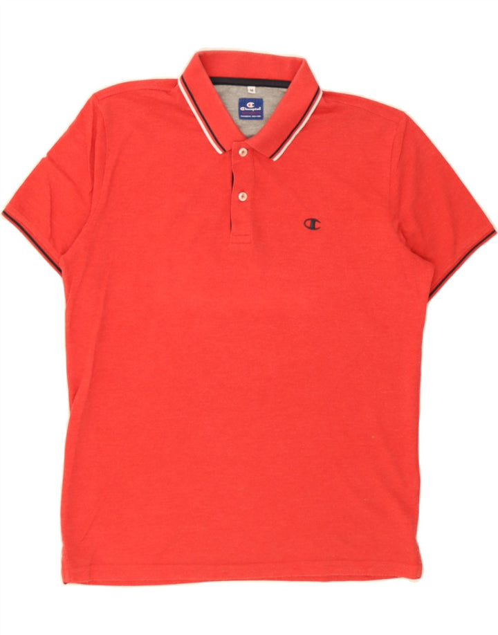 CHAMPION Mens Polo Shirt Medium Red Vintage Champion and Second-Hand Champion from Messina Hembry 