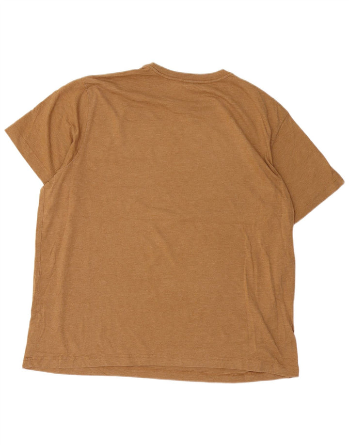 EDDIE BAUER Mens T-Shirt Top 2XL Brown Cotton